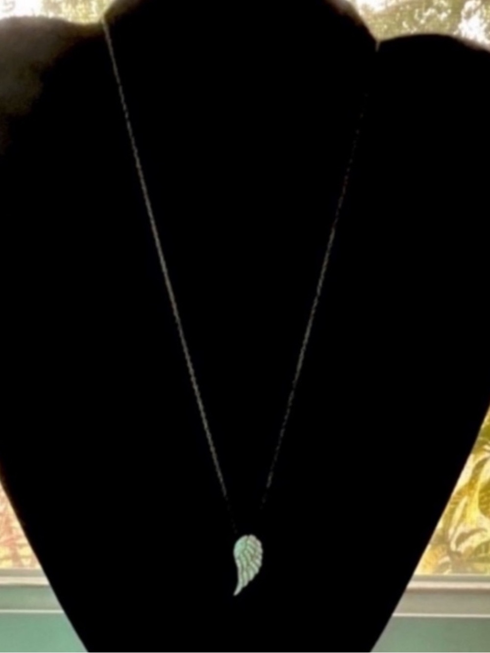 NWT Angel Wing Crystals Gold Wash Sterling Silver Necklace